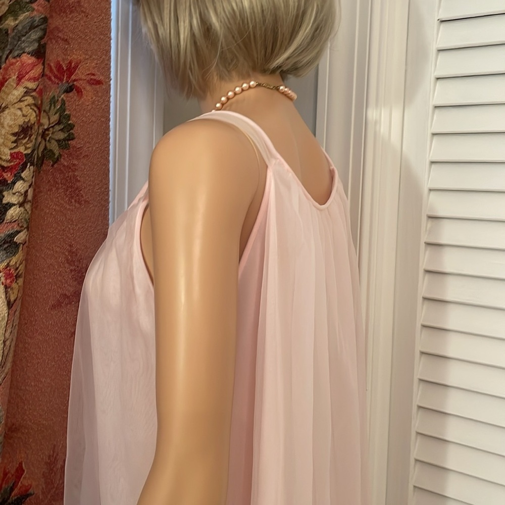 Vintage NIGHTGOWN pale pink tricot by RADCLIFFE size SMALL - Picture 8 of 13